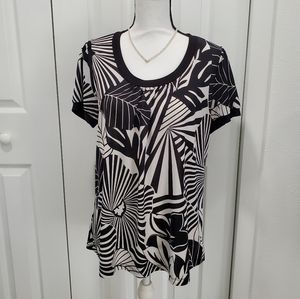 First Choice Black and White Blouse, Size Large